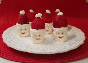 Santa Marshmallow and Strawberry Treat