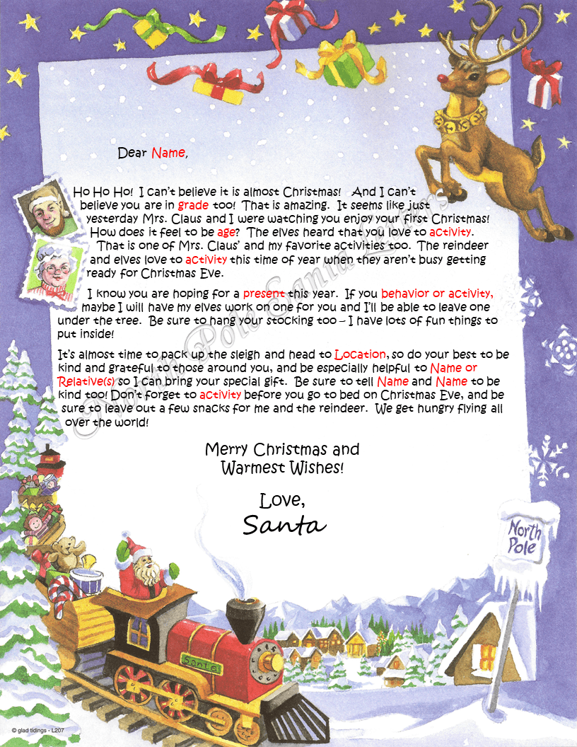 Products North Pole Santa Letters