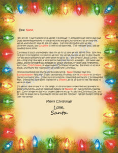 The Birth of Jesus - North Pole Santa Letters