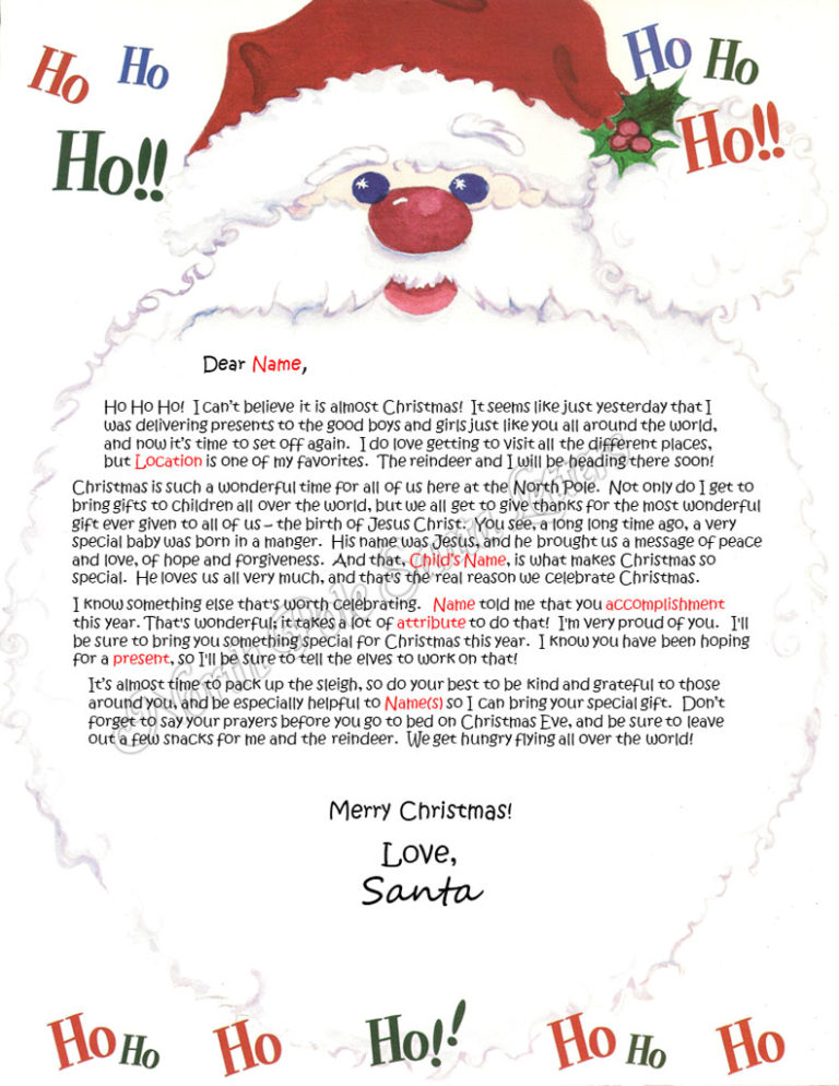 The Birth of Jesus - North Pole Santa Letters