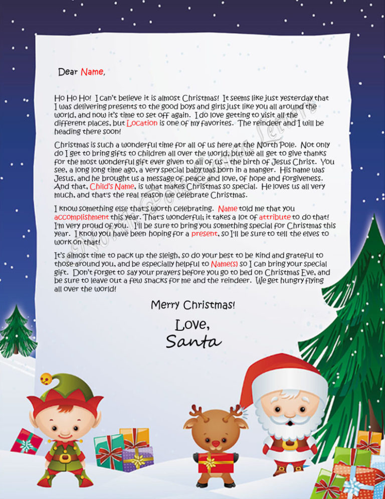 The Birth of Jesus - North Pole Santa Letters