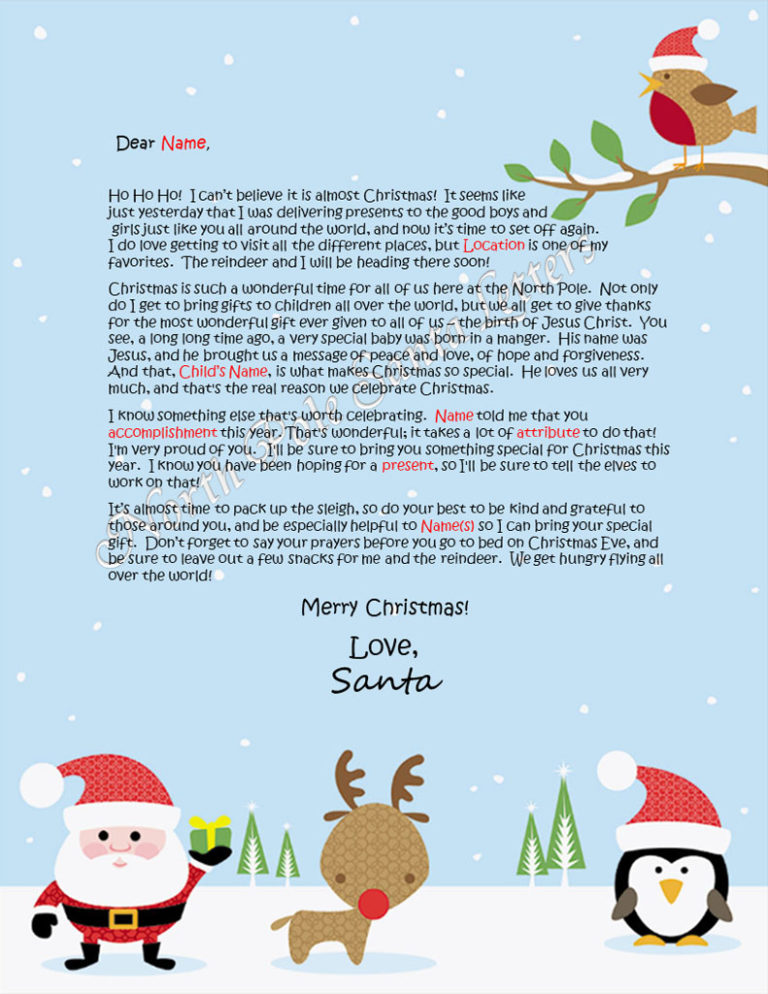The Birth of Jesus - North Pole Santa Letters